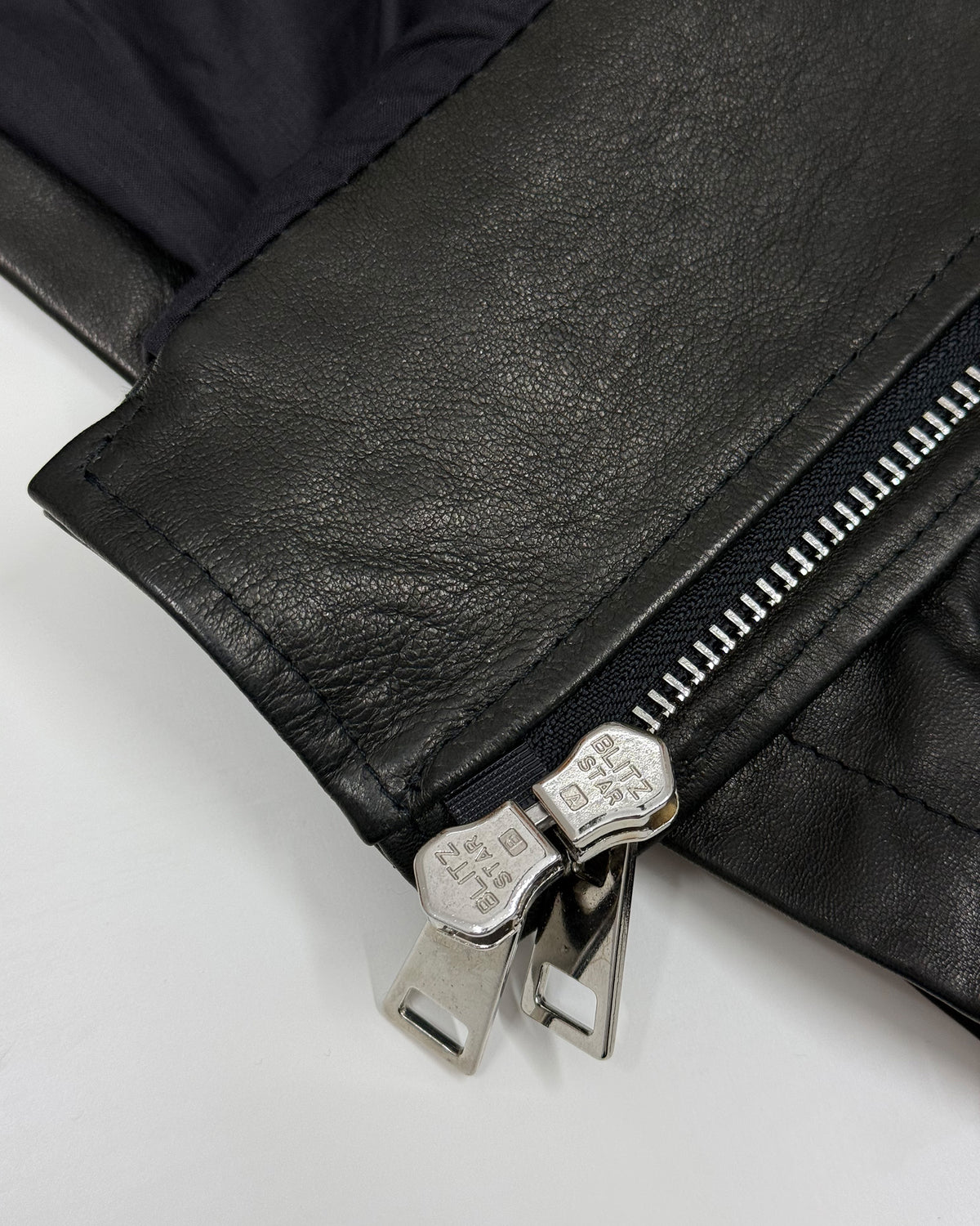 Alter Ego 2020s Zip Lamb Leather Jacket Black
