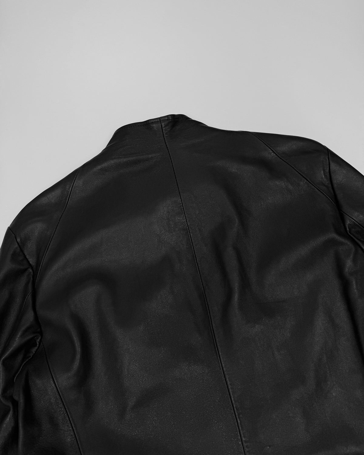Alter Ego 2020s Zip Lamb Leather Jacket Black