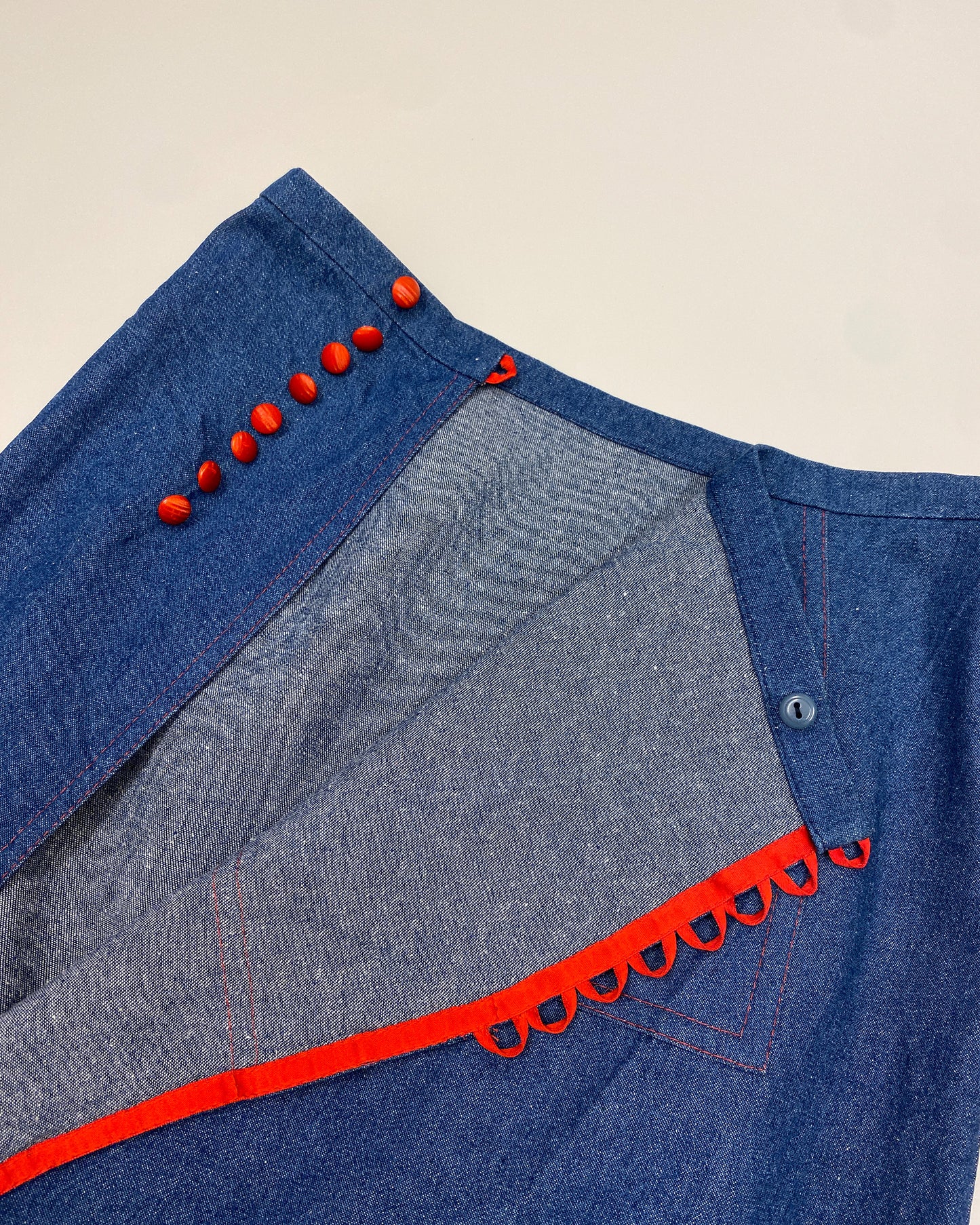 Manztoggel 2000s Handmade Ant Print Skirt Blue