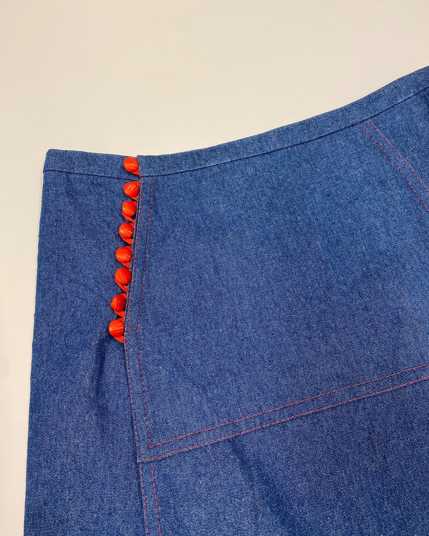 Manztoggel 2000s Handmade Ant Print Skirt Blue