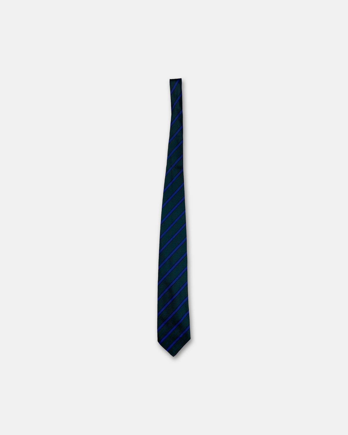 André Chenier 1990s Diagonal Striped Tie Green Blue