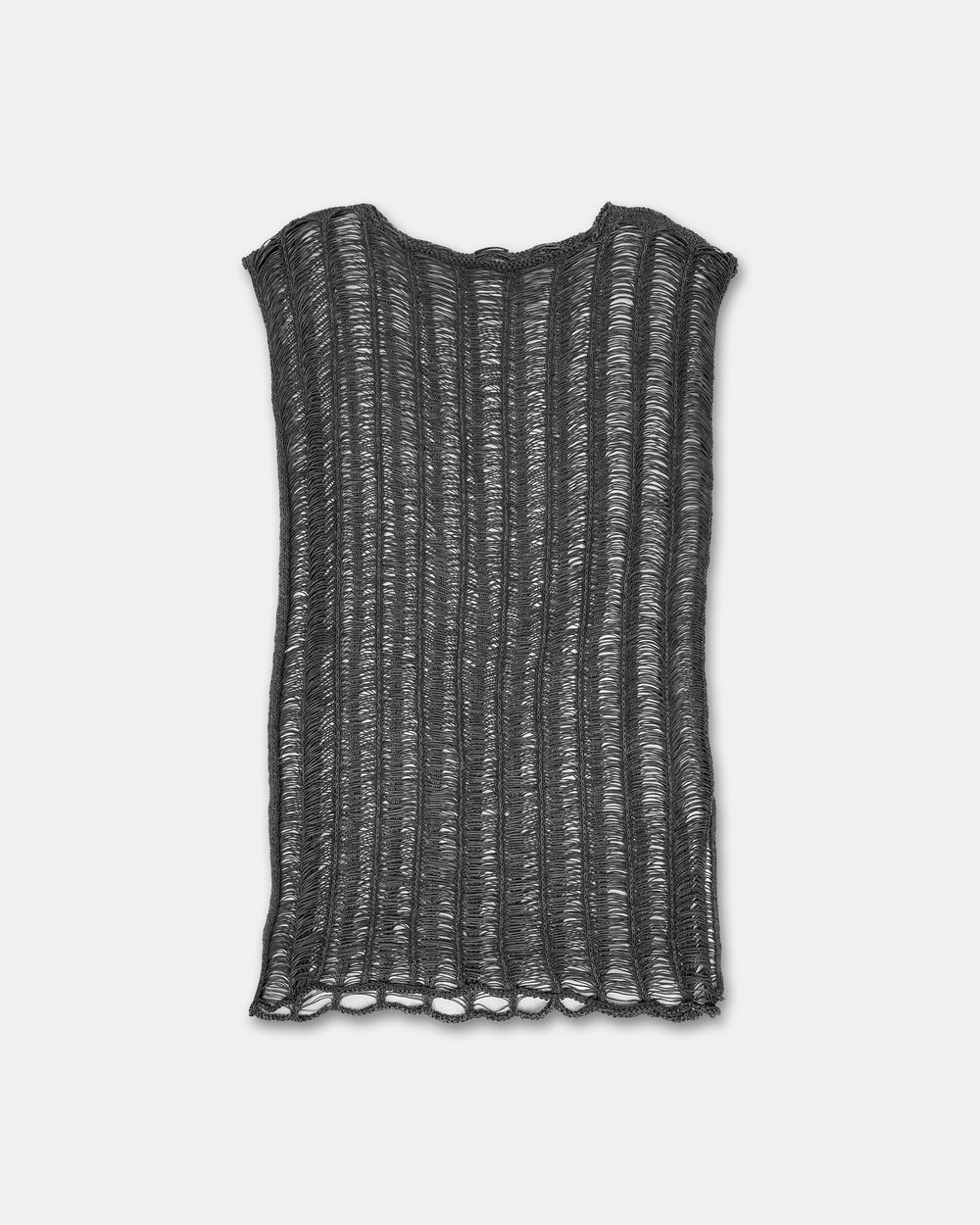 Annette Görtz 2000s Oversized Net Tank Dress Grey