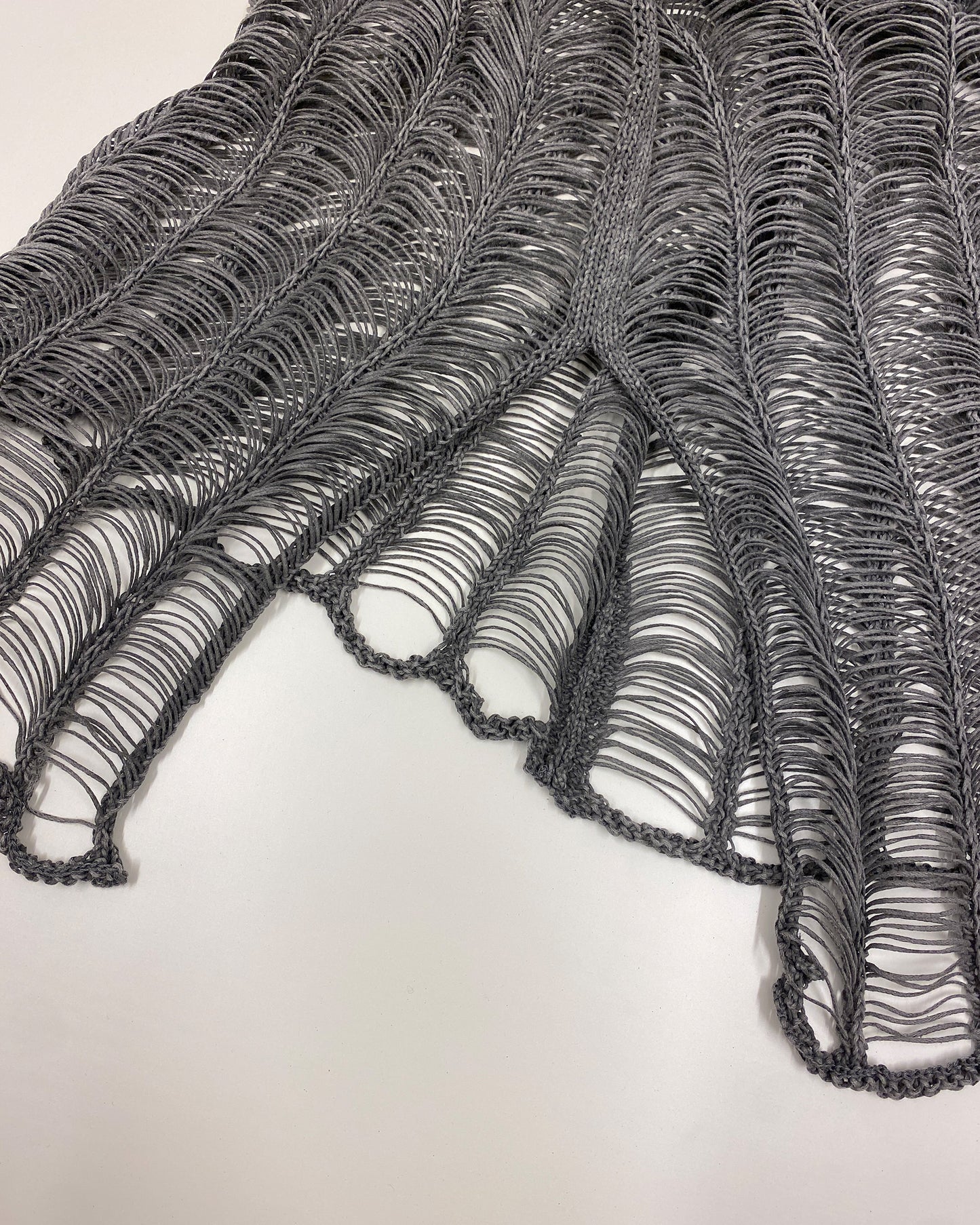 Annette Görtz 2000s Oversized Net Tank Dress Grey