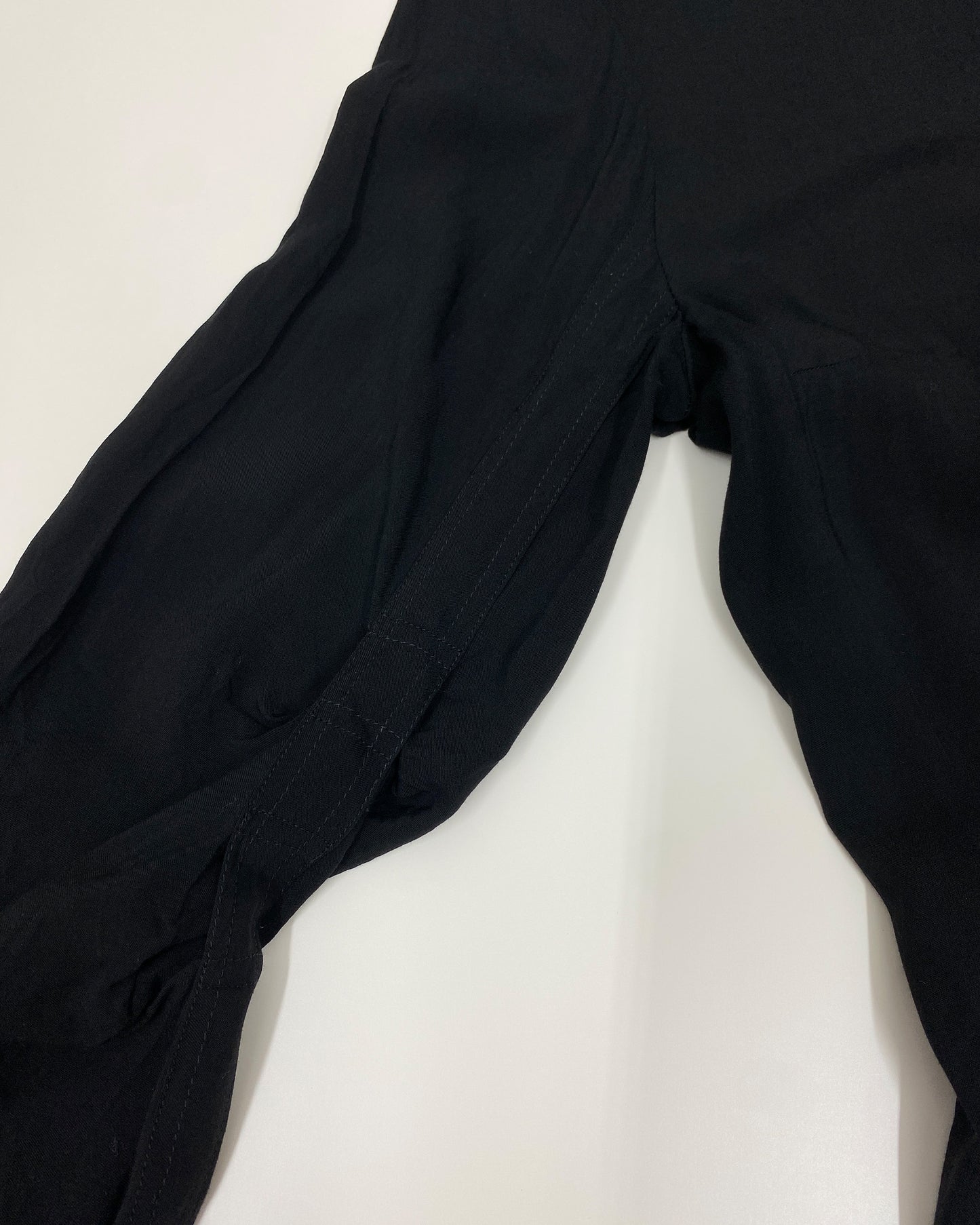 Ann Demeulemeester 2010s Rayon Shirt Short Dress Black