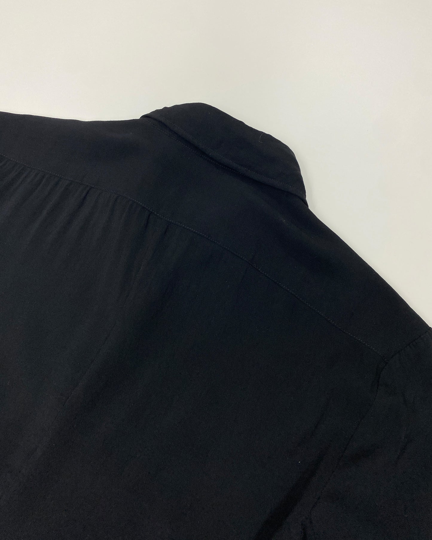 Ann Demeulemeester 2010s Rayon Shirt Short Dress Black