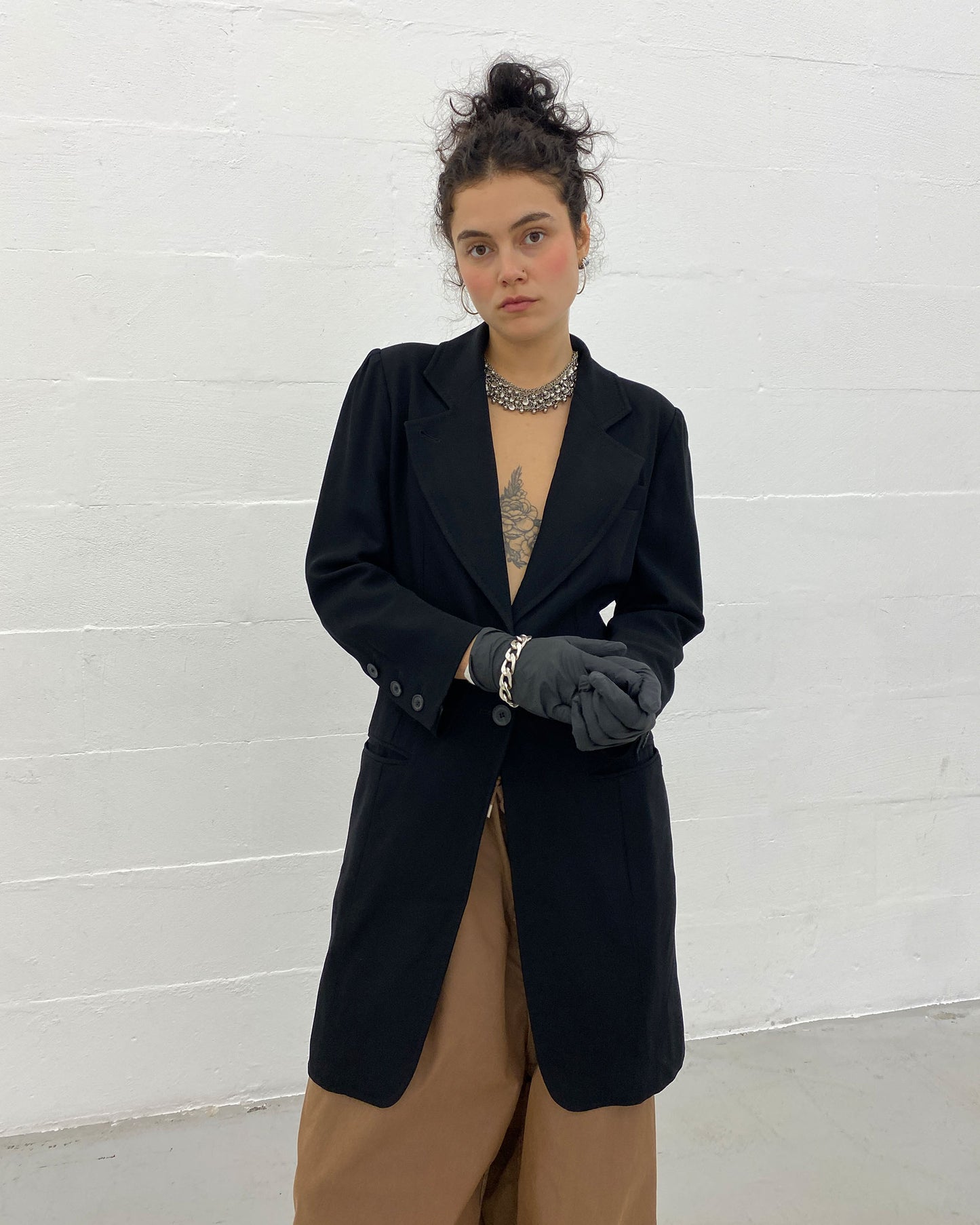 Ann Demeulemeester AW1987 Wool Coat Black