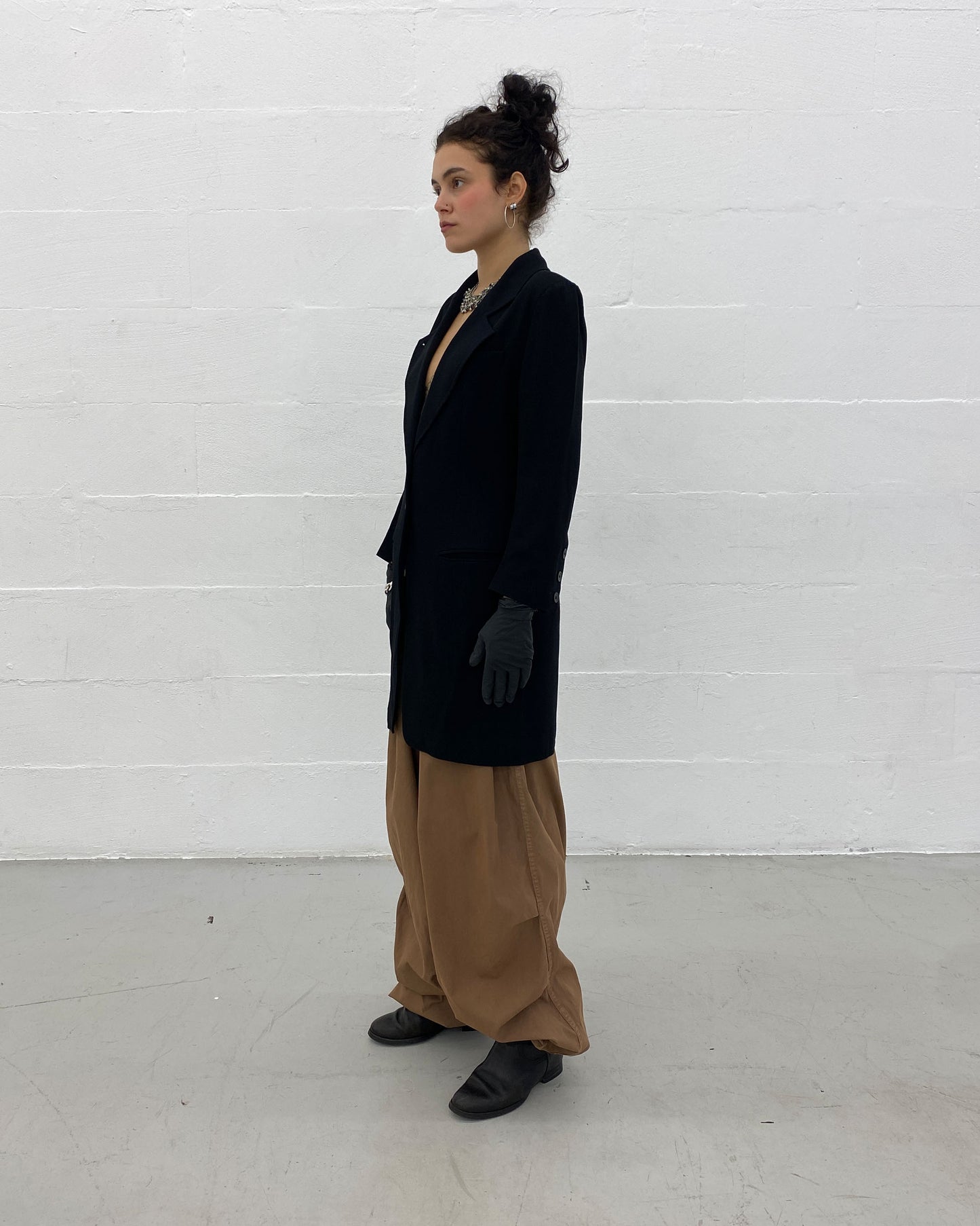 Ann Demeulemeester AW1987 Wool Coat Black