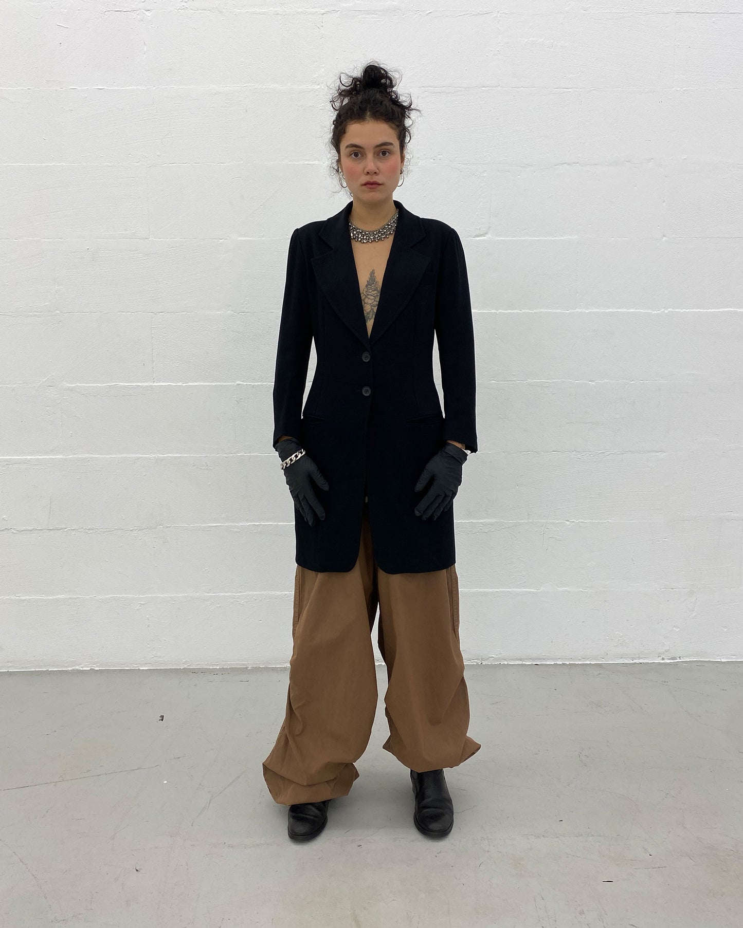 Ann Demeulemeester AW1987 Wool Coat Black