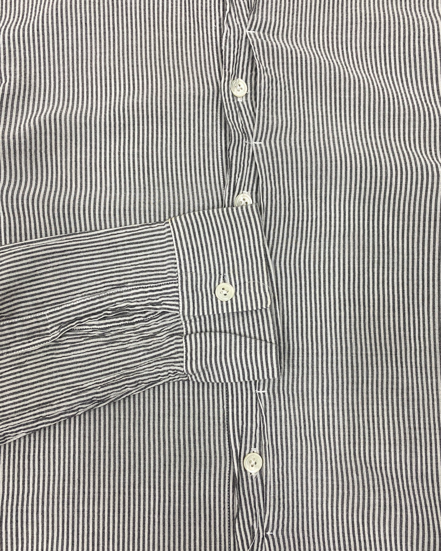 Ann Demeulemeester 2010s Striped Shirt Grey White