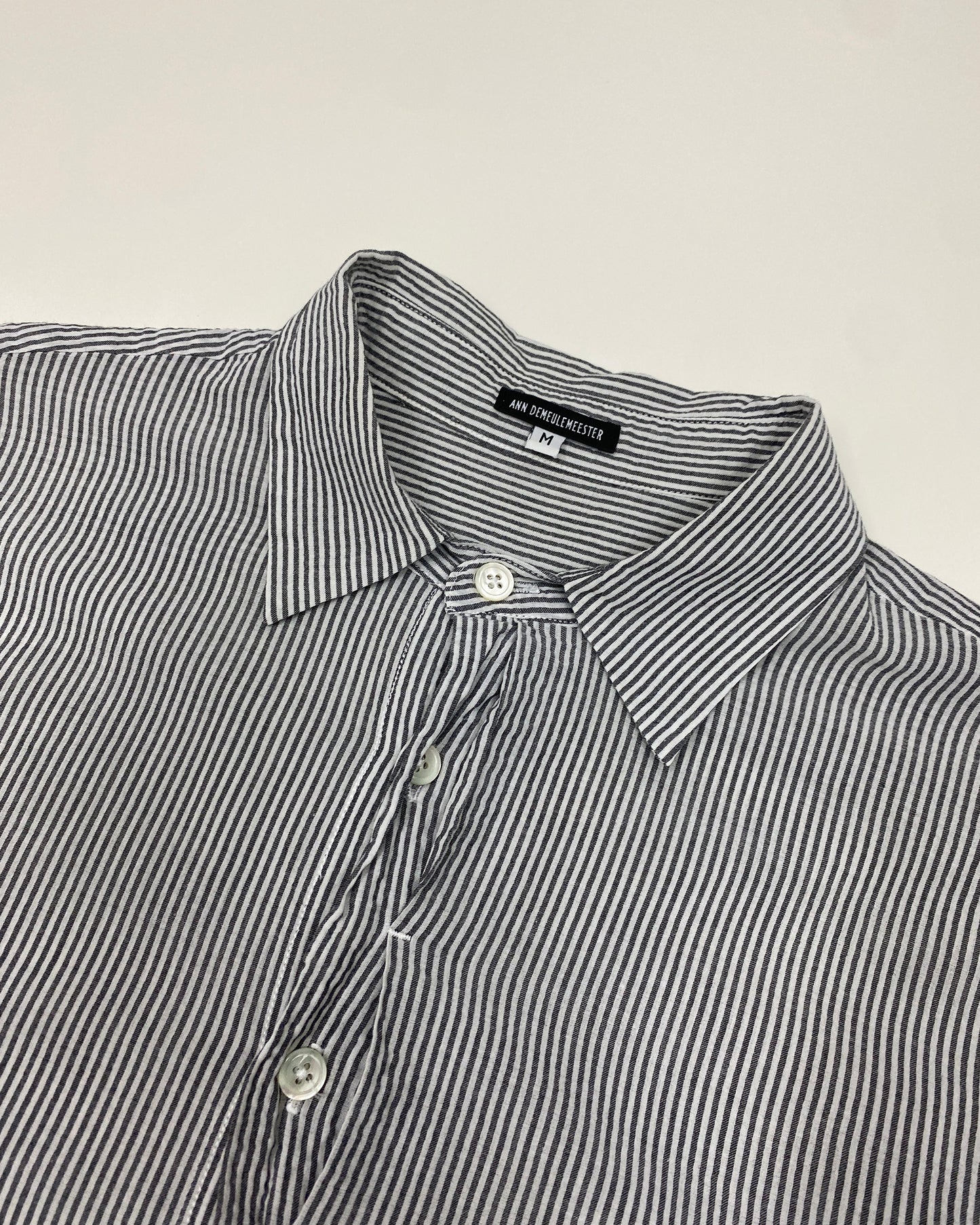 Ann Demeulemeester 2010s Striped Shirt Grey White