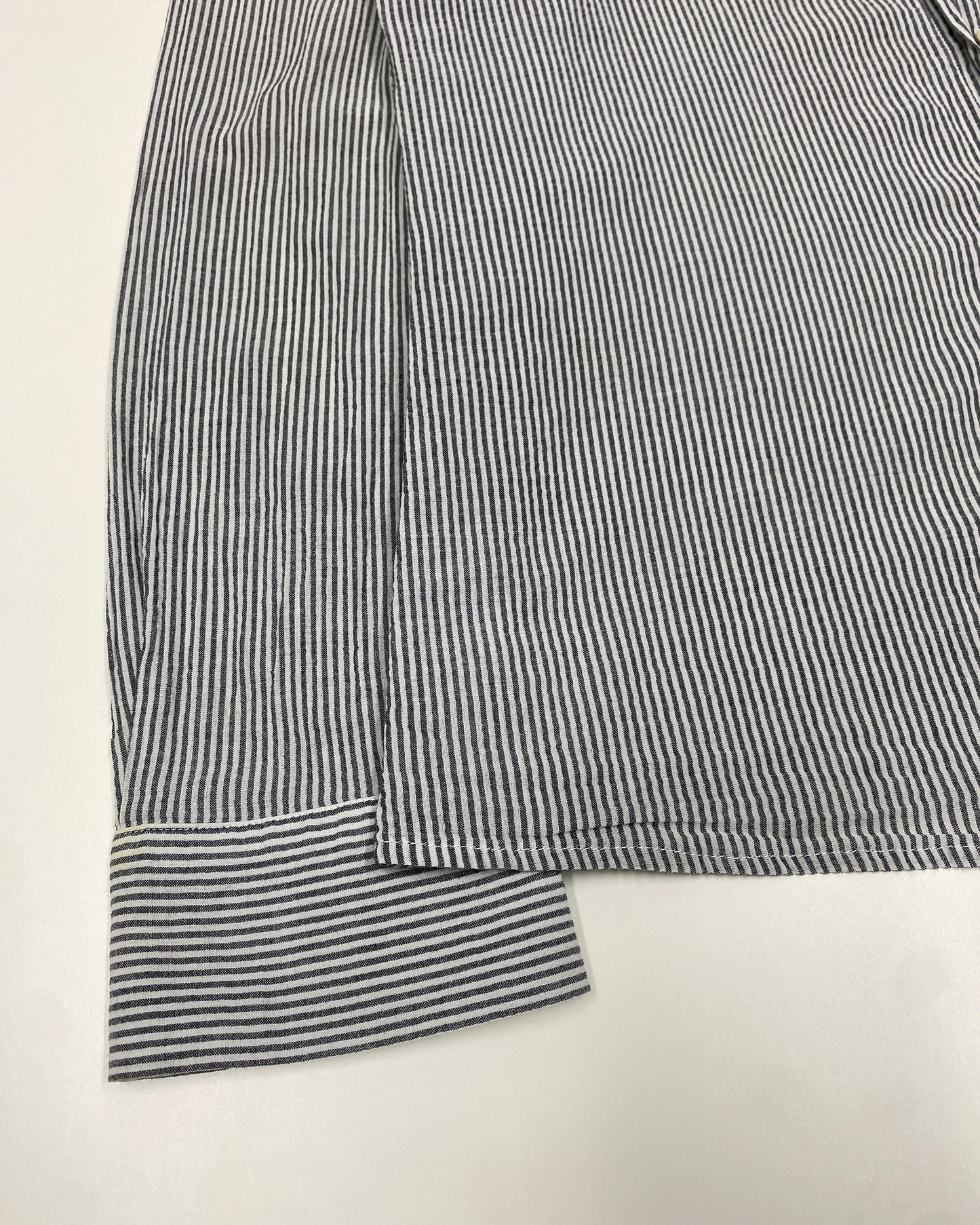 Ann Demeulemeester 2010s Striped Shirt Grey White
