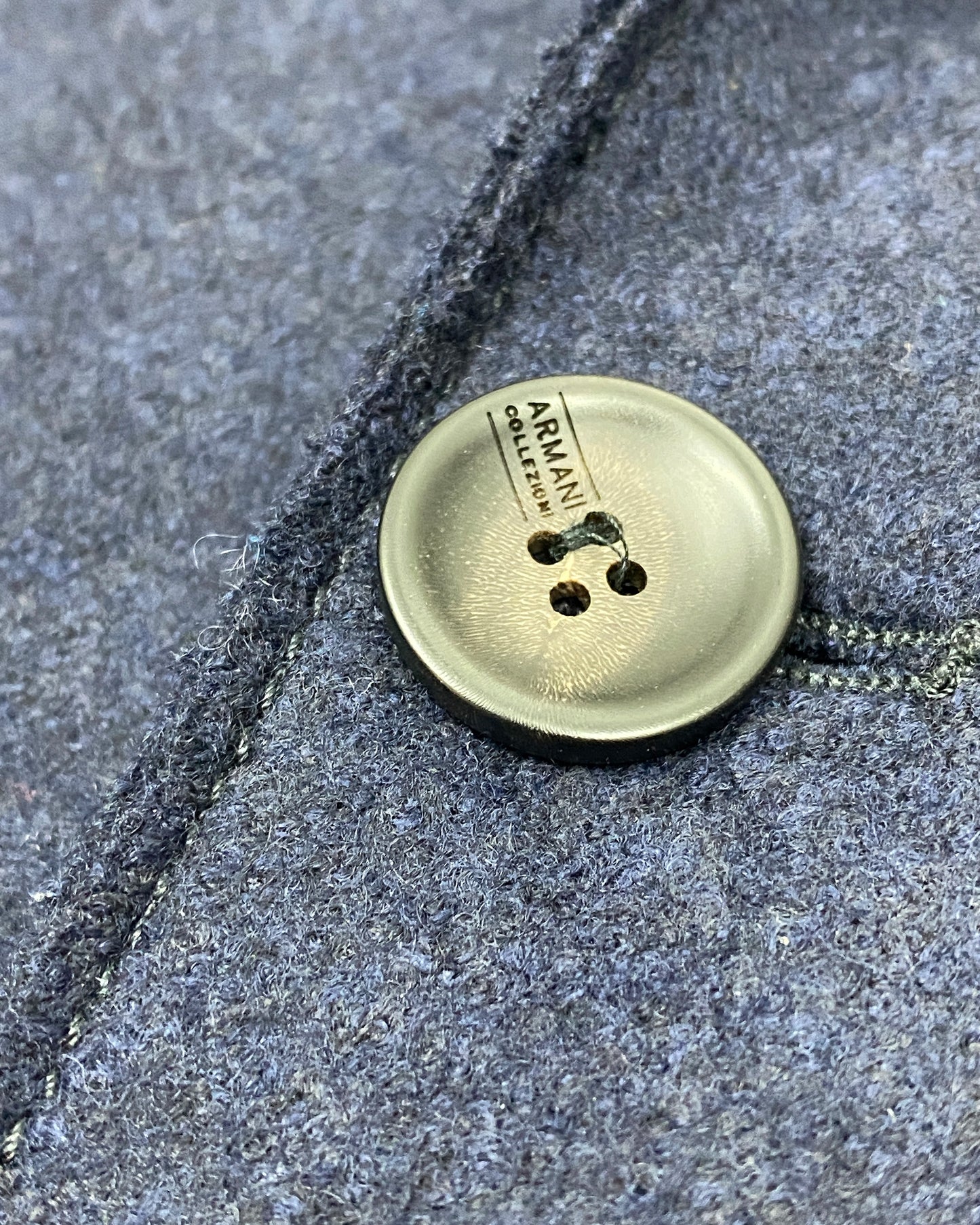 Armani Collezioni 2010s Wool Blazer Jacket Navy