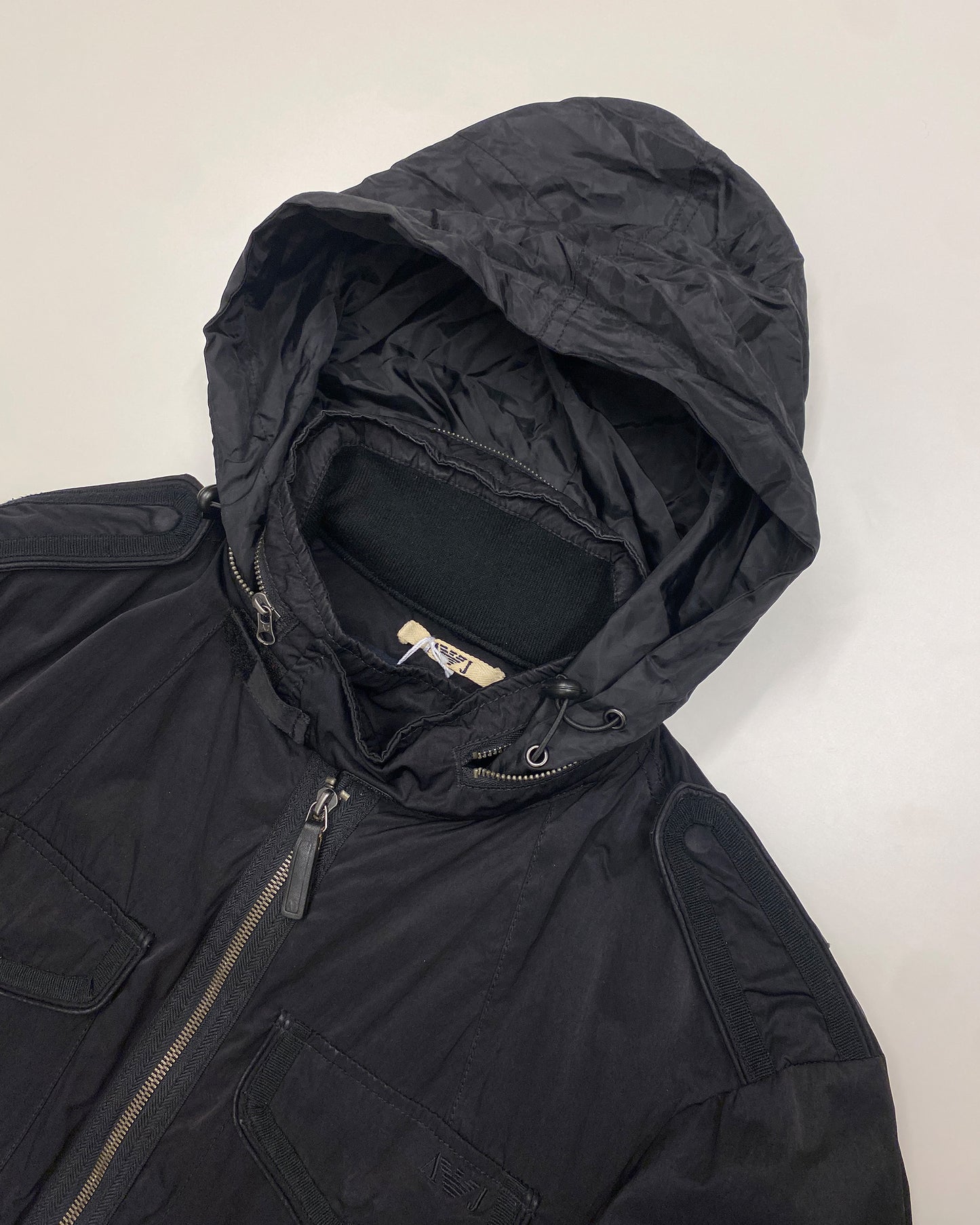 Armani Jeans 2010s Field Coat M65 Jacket Black