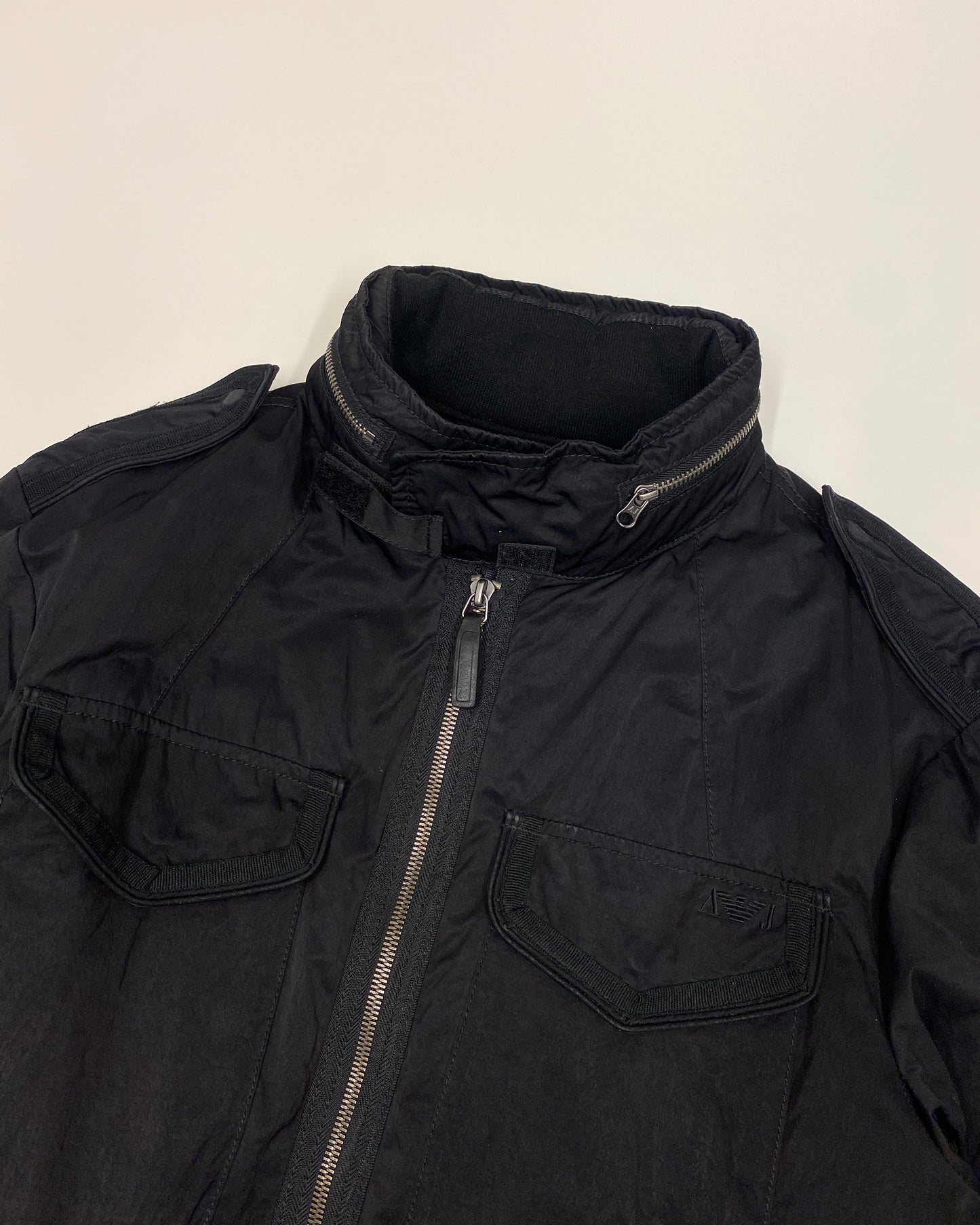 Armani Jeans 2010s Field Coat M65 Jacket Black