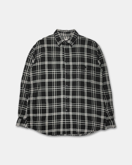 Armani Jeans 1990s Tartan Checkered Shirt Black