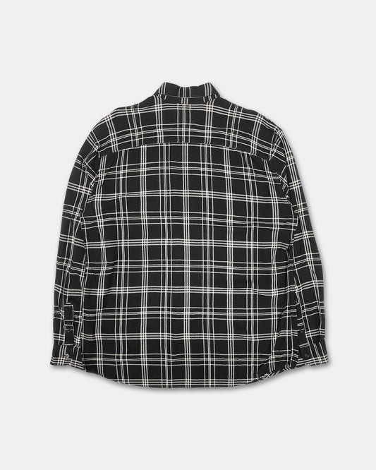 Armani Jeans 1990s Tartan Checkered Shirt Black
