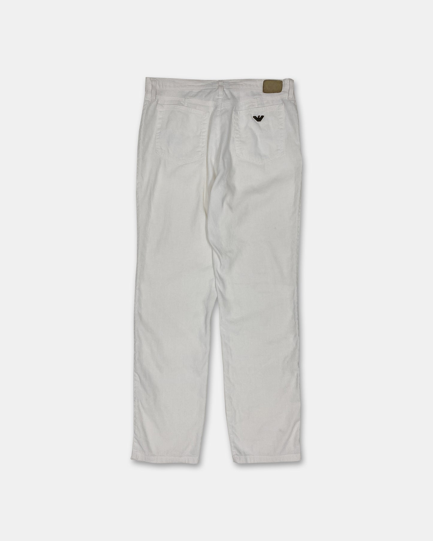 Armani Jeans 2000s Linen Pants White