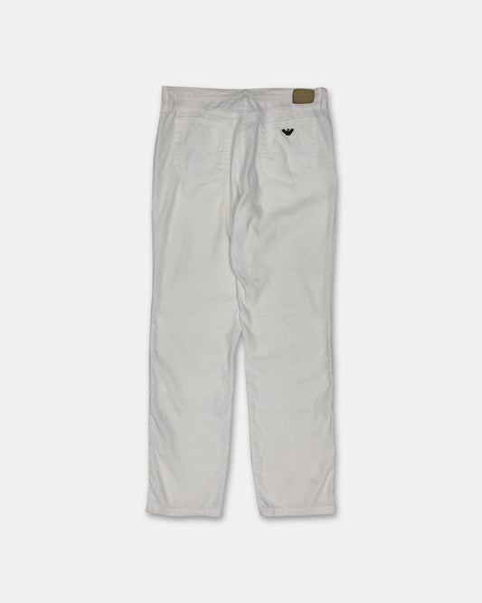Armani Jeans 2000s Linen Pants White