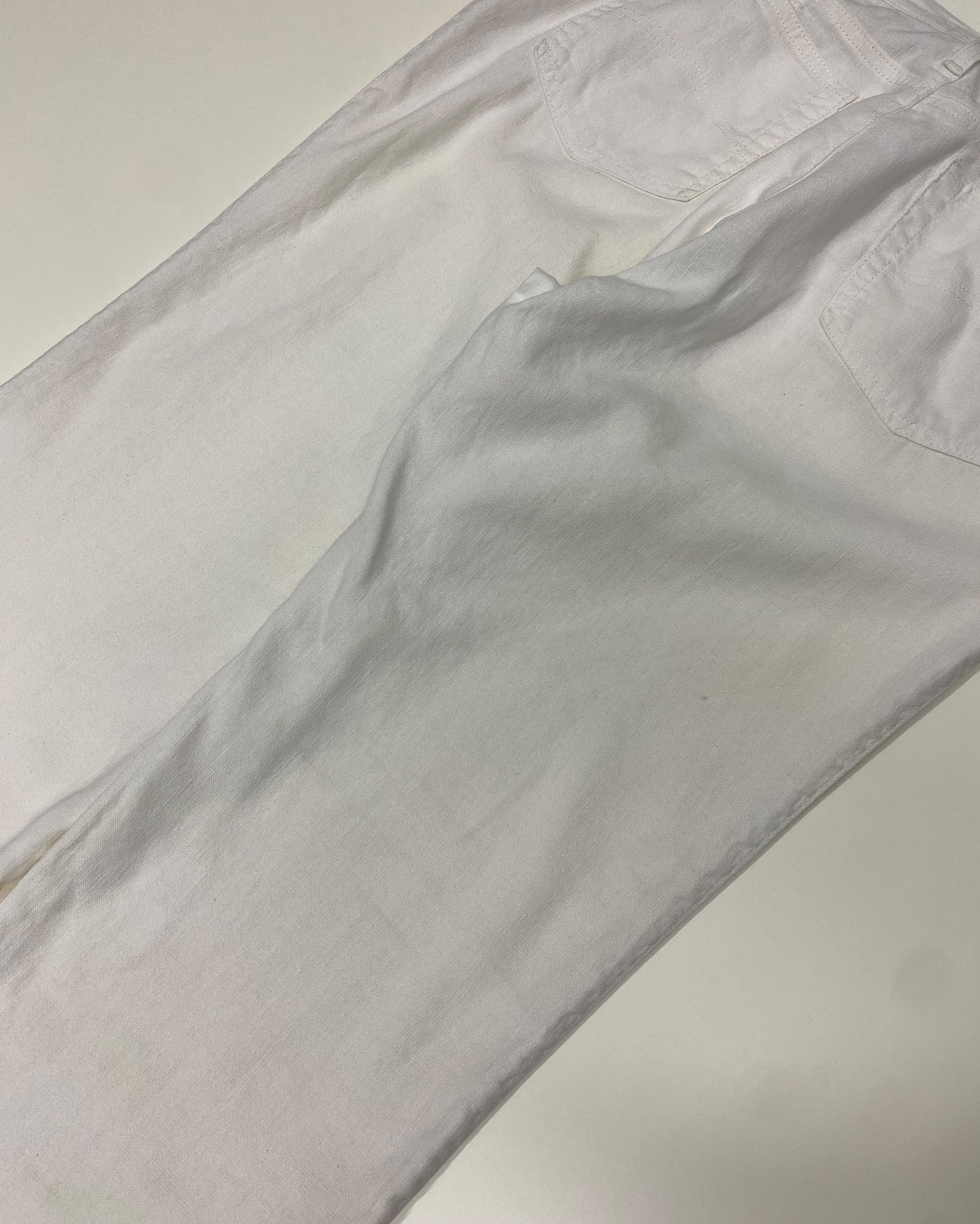Armani Jeans 2000s Linen Pants White
