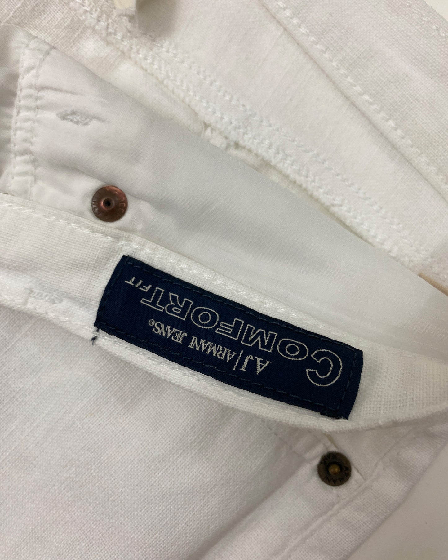 Armani Jeans 2000s Linen Pants White