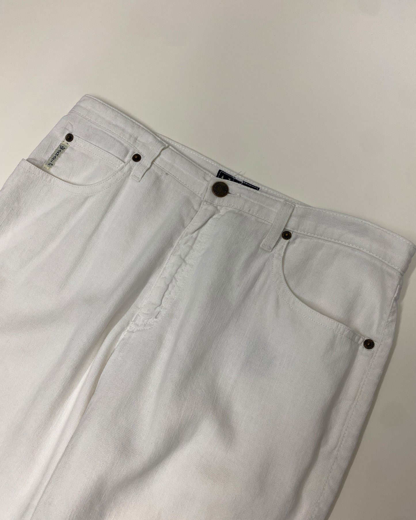 Armani Jeans 2000s Linen Pants White