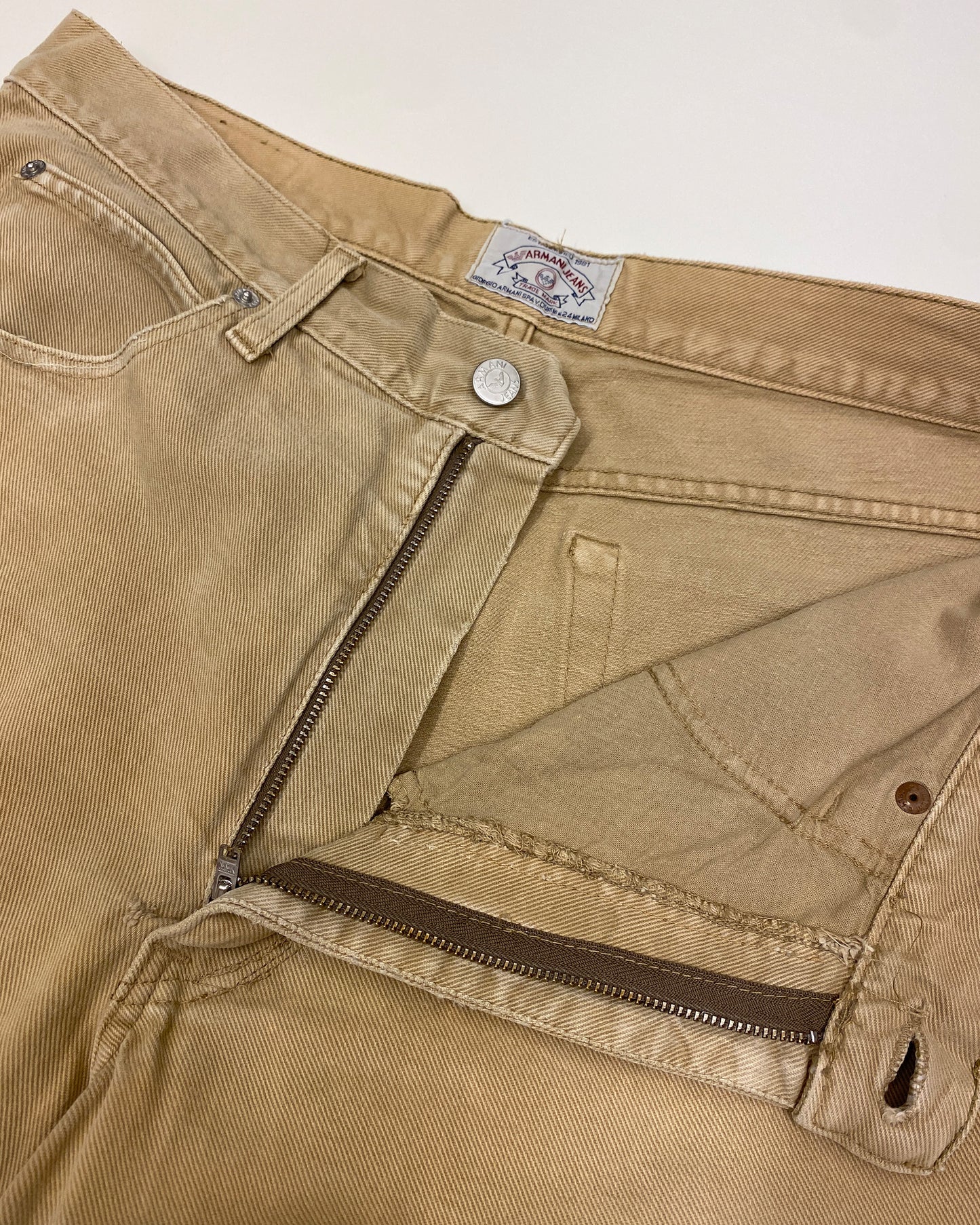 Armani Jeans 1990s Classic Denim Beige