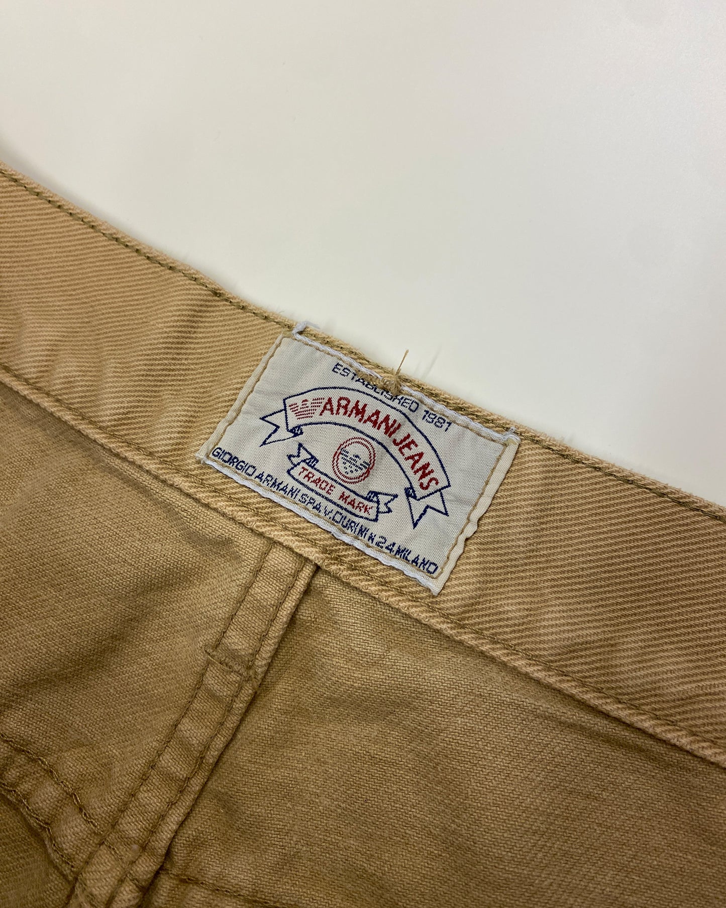 Armani Jeans 1990s Classic Denim Beige