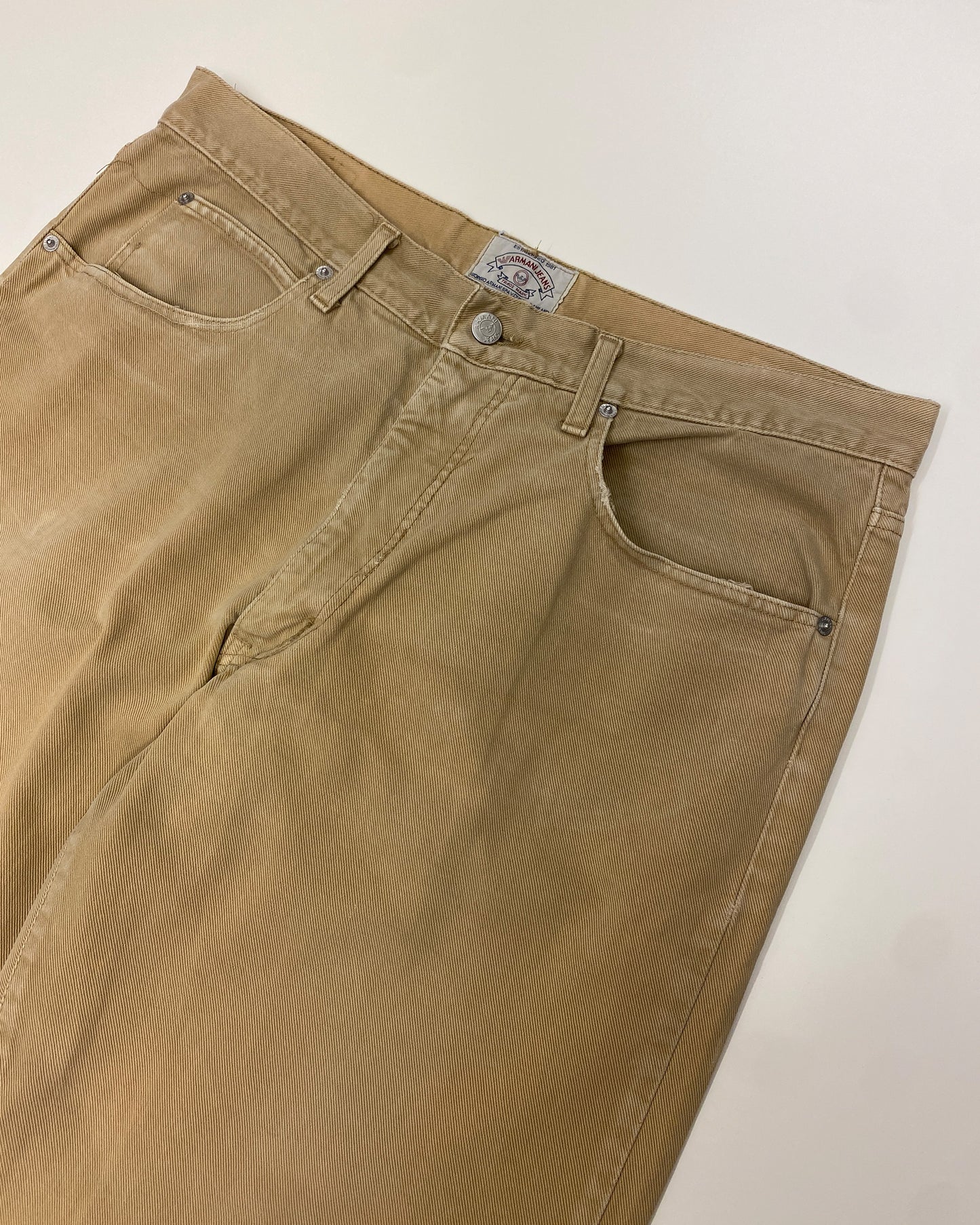 Armani Jeans 1990s Classic Denim Beige