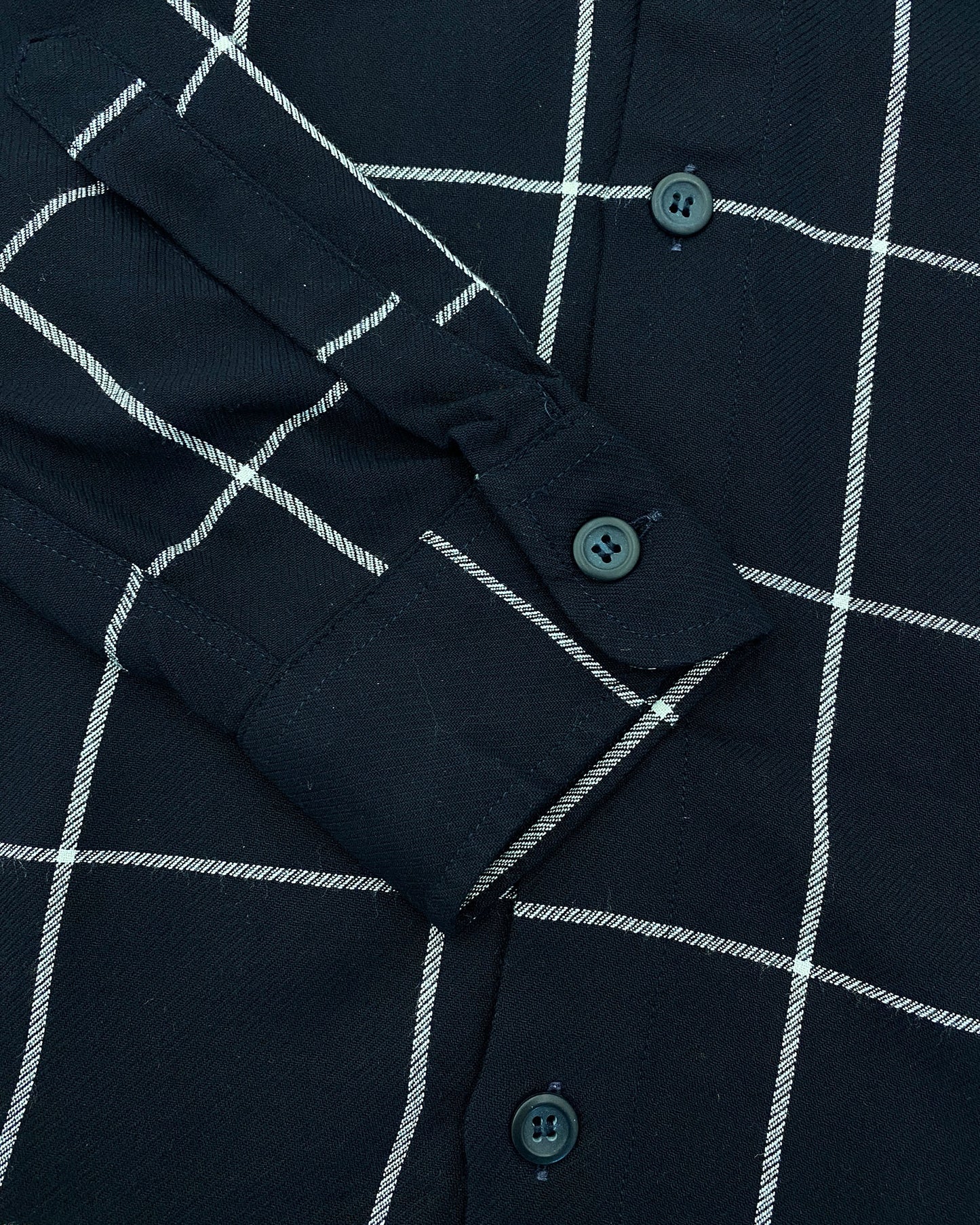 Armani Jeans 1990s Window Pane Checkered Shirt Navy