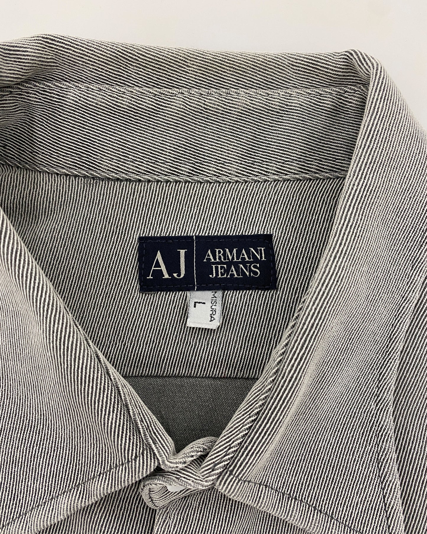 Armani Jeans 2010s Striped Shirt Grey