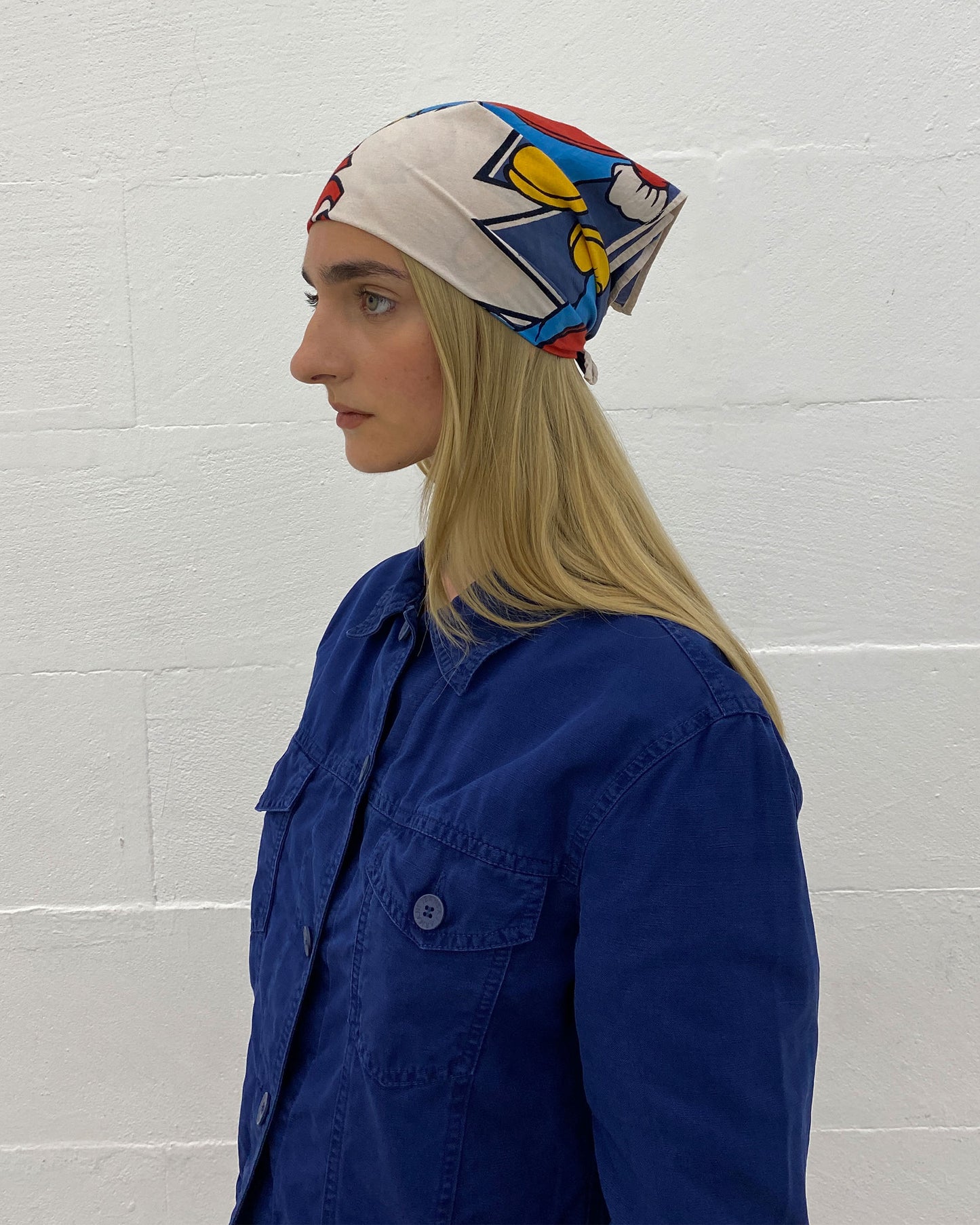 Armani Jeans 1990s Linen Trucker Jacket Navy