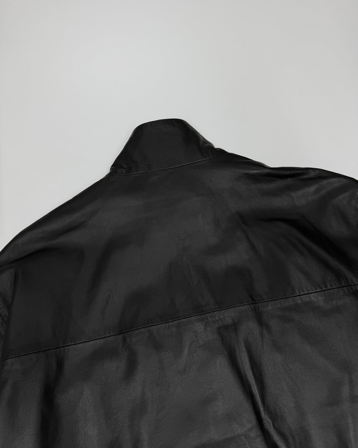 Emporio Armani SS2017 Thin Lamb Leather Jacket Black