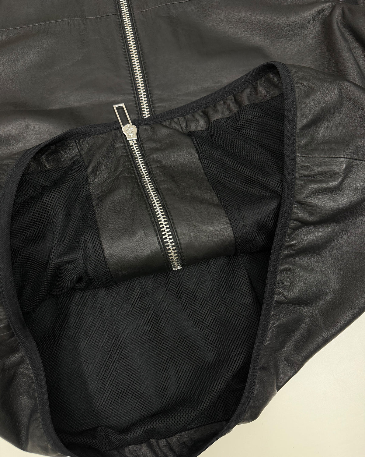 Emporio Armani SS2017 Thin Lamb Leather Jacket Black