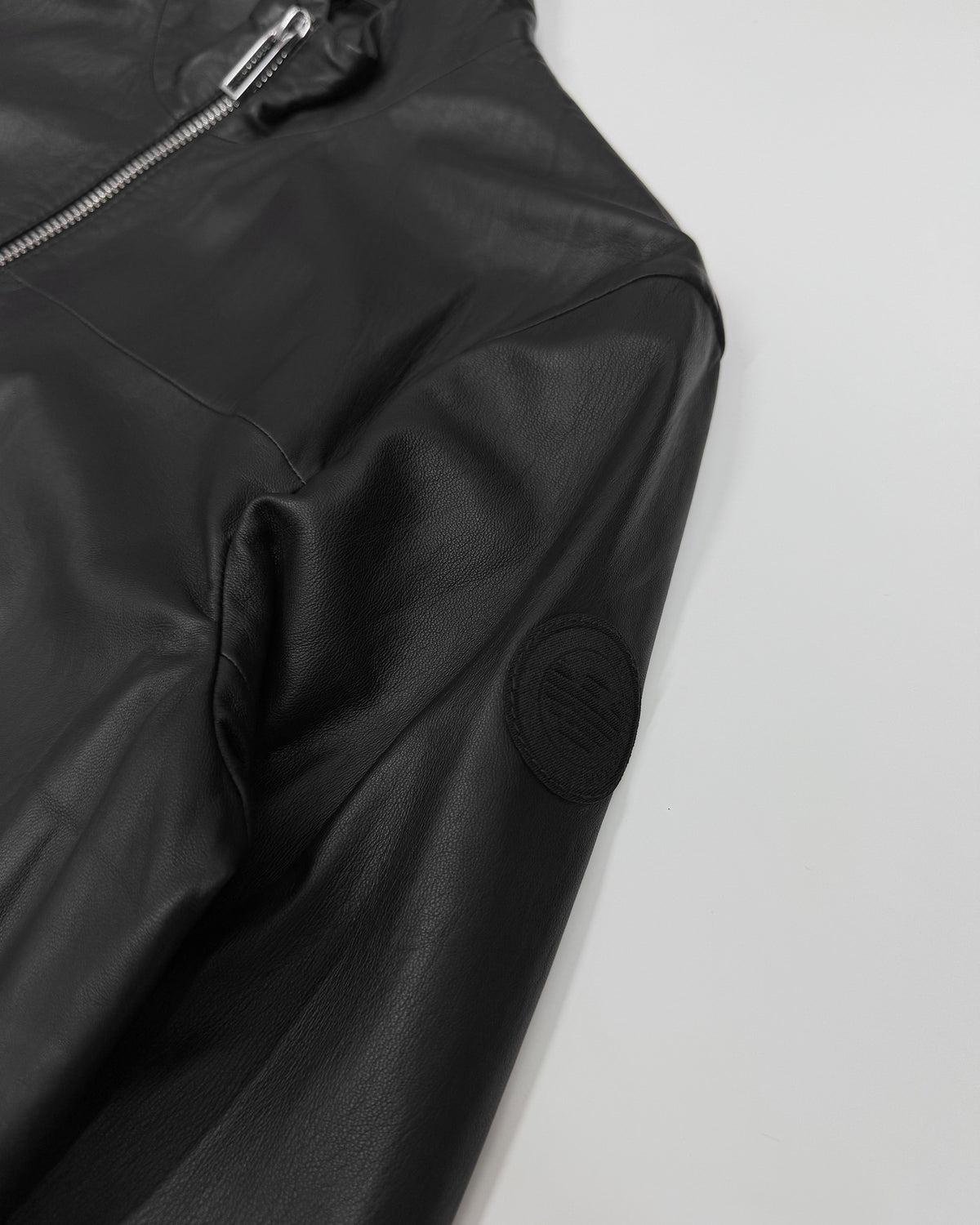 Emporio Armani SS2017 Thin Lamb Leather Jacket Black