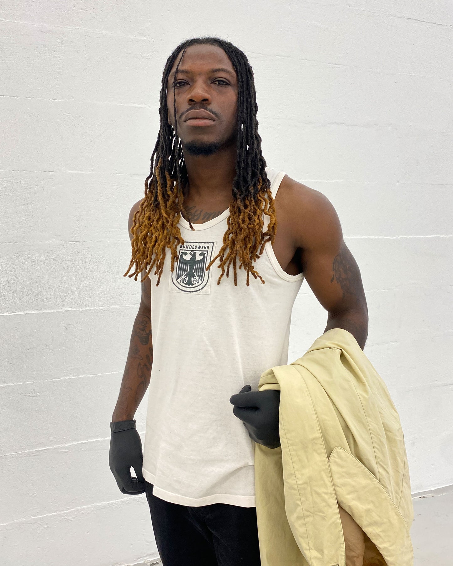 Vintage 1980s German Bundeswehr Tanktop White