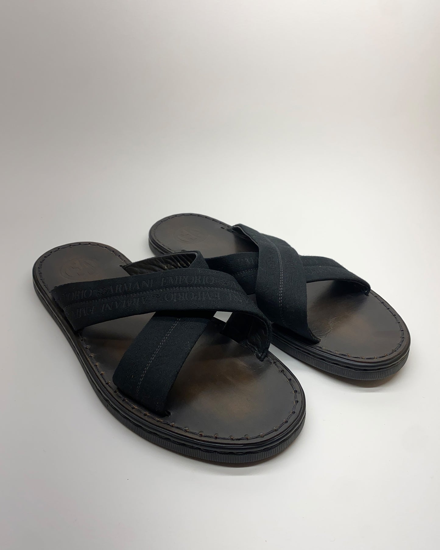 Emporio Armani 2010s Slides Black
