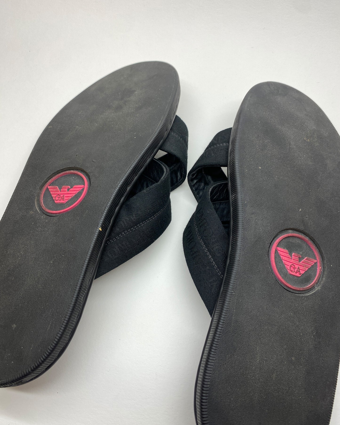 Emporio Armani 2010s Slides Black