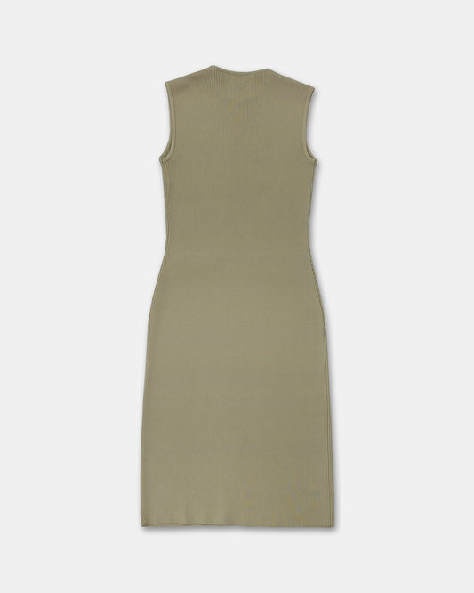 Armani Jeans 1990s Figure-Hugging Knit Tank Dress Beige