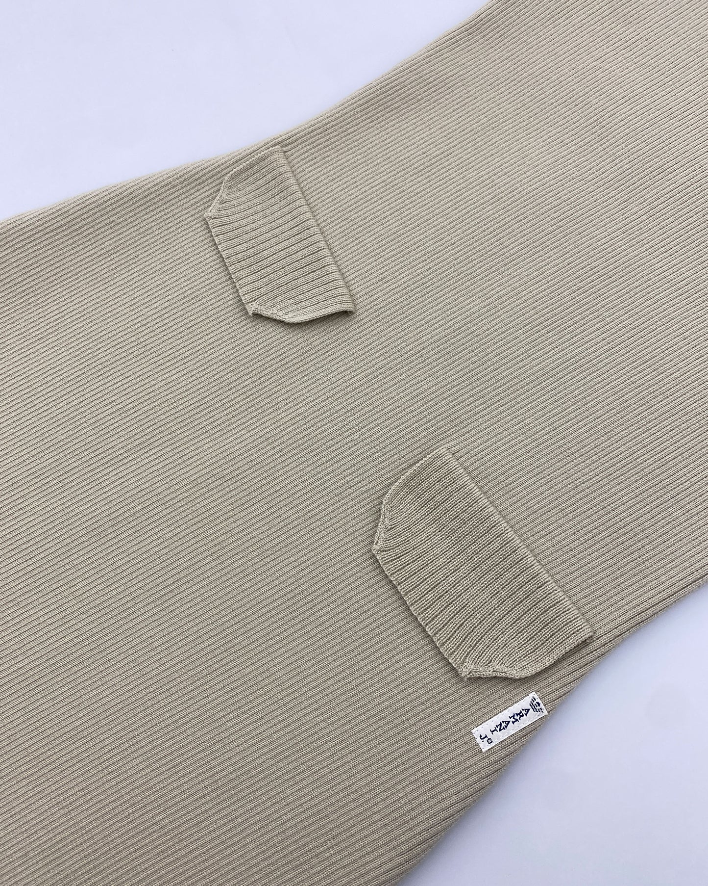 Armani Jeans 1990s Figure-Hugging Knit Tank Dress Beige