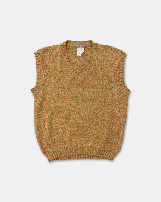 Emporio Armani 1980s Knit Sweater Vest Orange