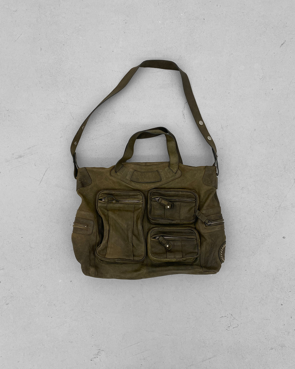 Timberland 2010s Leather Shoulder Bag Green