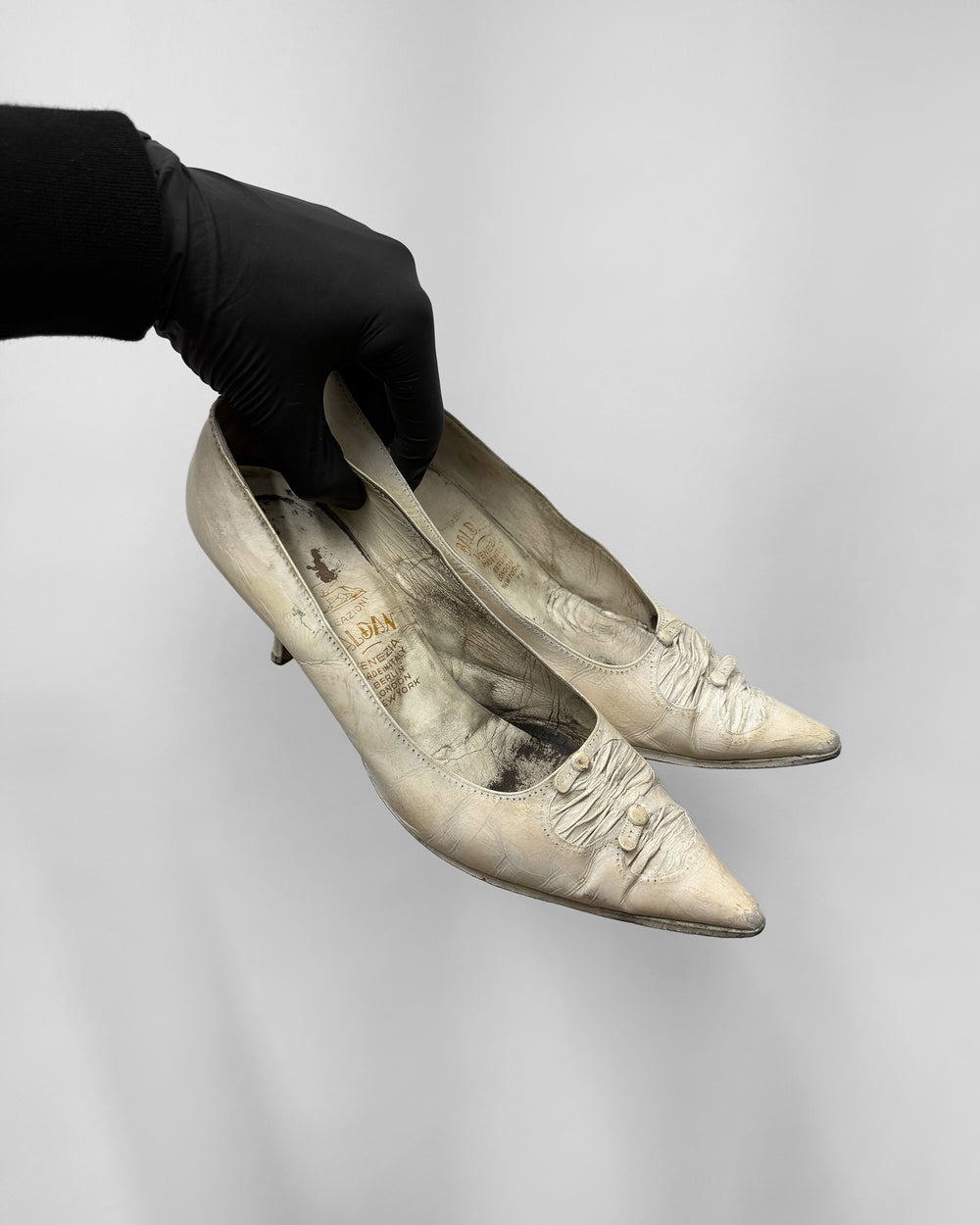 Baldan 1960s Wedding High Heels White