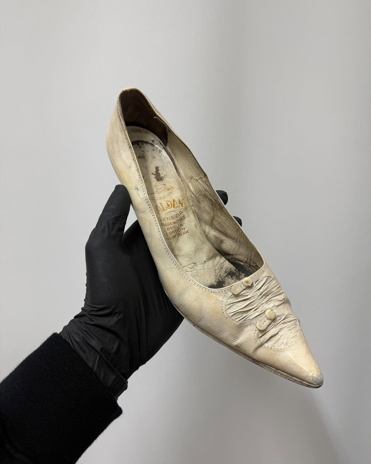 Baldan 1960s Wedding High Heels White