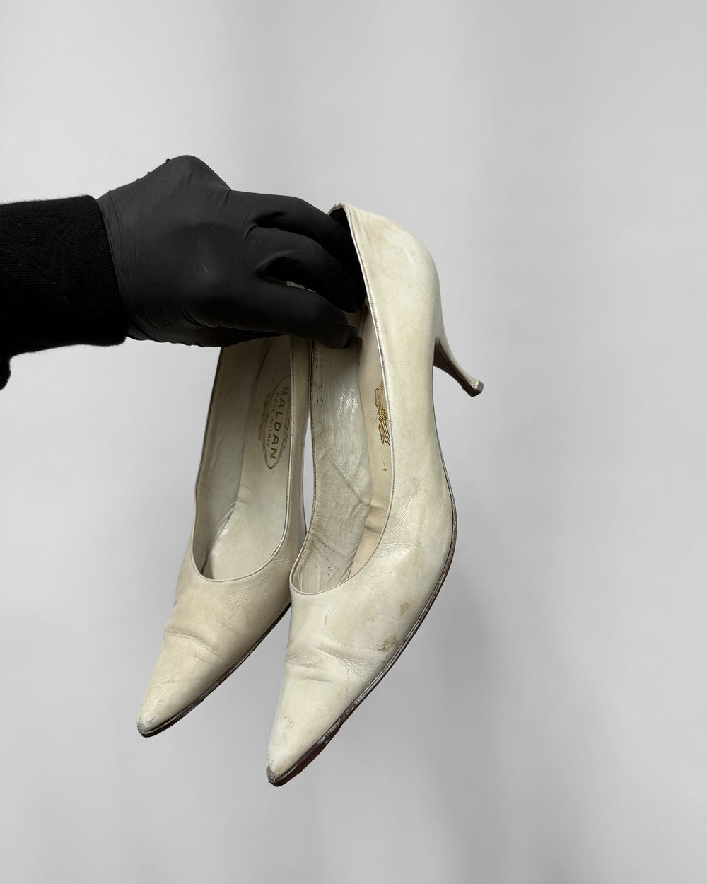 Baldan 1970s Classic High Heels White