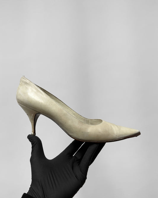 Baldan 1970s Classic High Heels White