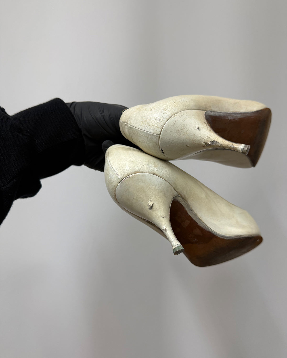 Baldan 1970s Classic High Heels White