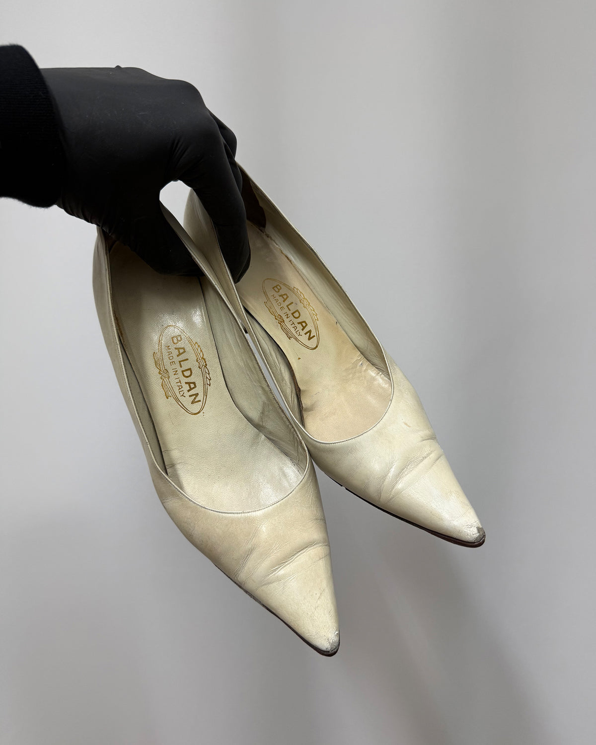 Baldan 1970s Classic High Heels White