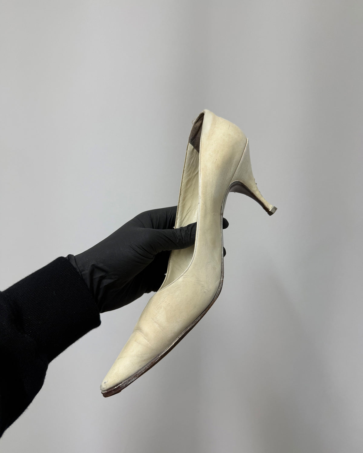 Baldan 1970s Classic High Heels White
