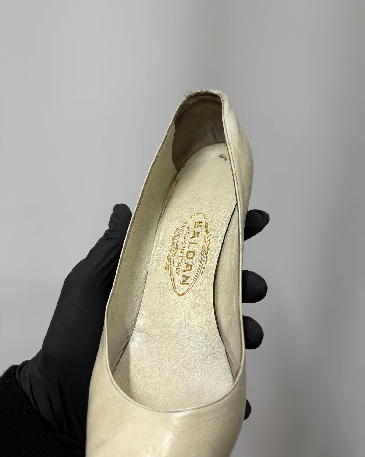 Baldan 1970s Classic High Heels White