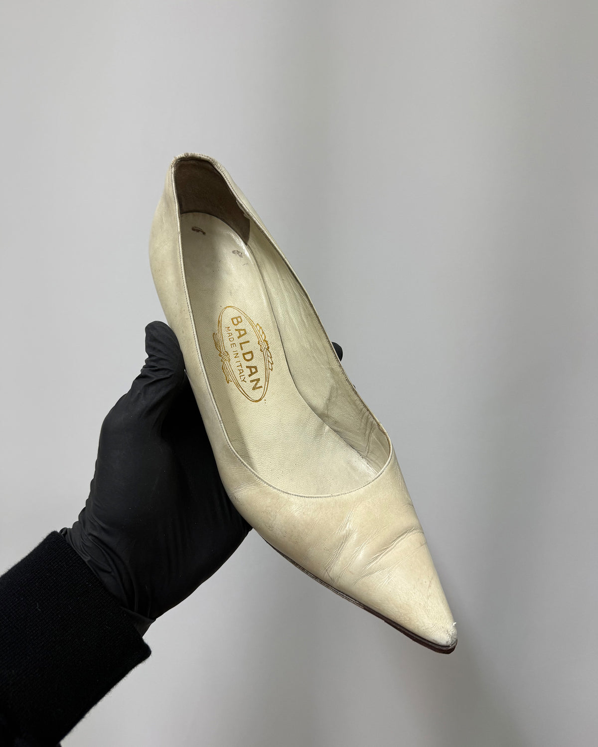 Baldan 1970s Classic High Heels White